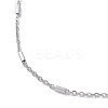 Non-Tarnish 304 Stainless Steel Satellite Chain Necklace for Men Women STAS-B039-13P-2