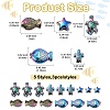 15Pcs 5 Styles Rack Plating Rainbow Color Alloy Beads FIND-YW0006-10-2