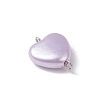 Opaque Acrylic Heart Links Connector Charms PALLOY-JF04282-02-4