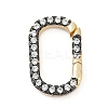 Brass Micro Pave Cubic Zirconia Spring Gate Rings X-KK-U062-49G-1