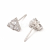 Brass Micro Pave Cubic Zirconia Stud Earrings for Women EJEW-H091-12P-2