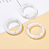 Natural Howlite Plain Band Finger Rings PW-WG26698-12-1