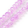 Transparent Glass Beads Strands LAMP-H061-01C-03-1