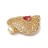 Brass Cubic Zirconia Pendants KK-B061-02G-3