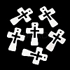 Hammered Cross Alloy Pendants PALLOY-D071-MS-4