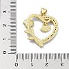 Brass Micro Pave Clear Cubic Zirconia Pendants KK-A221-27B-G-3