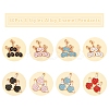 40Pcs 8 Styles Alloy Enamel Pendants ENAM-FS0002-54-2