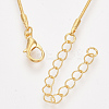 Brass Round Snake Chain Necklace Making X-MAK-T006-11A-G-2