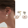 1 Pair Alloy Rhinestone Stud Earrings EJEW-LP0009-11-1
