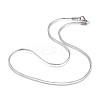 Non-Tarnish 304 Stainless Steel Flat Snake Chain Necklaces NJEW-F277-02B-P-1