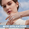 2Pcs Brass Rhinestone Chain Finger Rings Bracelet BJEW-ME0001-02-5