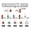 40Pcs 10 Styles Natural Gemstone Pendants G-TA0001-88-3