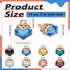 16Pcs 8 Colors Glass Pendants GLAA-LP0001-15-2