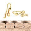Snake Brass Micro Pave Cubic Zirconia Dangle Earrings EJEW-G425-04G-02-5