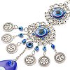 Teardrop Glass Turkish Blue Evil Eye Pendant Decoration LS-HJEW-I008-03AS-3