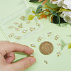 20Pcs 5 Styles Brass Pave Clear Cubic Zirconia Connector Charms KK-HS0001-30-3