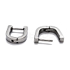 Tarnish Resistant 304 Stainless Steel Huggie Hoop Earrings STAS-H156-12B-P-3