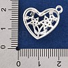 Brass Micro Pave Clear Cubic Zirconia Pendants KK-Z066-07S-3