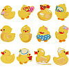 12Pcs Computerized Embroidery Polyester Iron on/Sew on Patches PATC-WH0003-60B-1