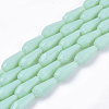 Opaque Solid Color Glass Beads Strands GLAA-T009-001H-1