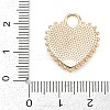 Brass Enamel & Natural Pearl Heart with Rose Flower Pendants KK-K351-49G-02-3