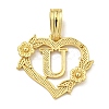 Heart Brass Pendants KK-I714-04G-U-1