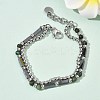 Natural African Turquoise(Jasper) & Non-magnetic Synthetic Hematite Beaded Multi-strand BJEW-Z148-05P-05-1