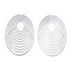 Non-Tarnish 201 Stainless Steel Filigree Pendants X-STAS-R102-36P-1