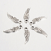 Tibetan Style Alloy Wing Charms TIBEP-3344-AS-RS-2