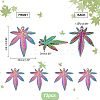 Autumn Theme Rainbow Color Alloy Pendants FIND-FH0004-09-2