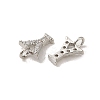 Initial Letter Brass Micro Pave Cubic Zirconia Pendants ZIRC-F008-Y-2