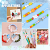 10Pcs 5 Colors Food Grade Eco-Friendly Silicone Beads SIL-CA0001-47-5