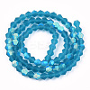 Imitate Austrian Crystal Bicone Frosted Glass Beads Strands EGLA-A039-T4mm-MB01-2
