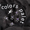 Star Alloy Rhinestone Cabochons MRMJ-WH0075-114-08-1