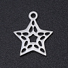Non-Tarnish 201 Stainless Steel Laser Cut Charms STAS-S105-T897-1-1