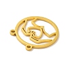 201 Stainless Steel Outline Pendants LS-STAS-E175-02G-2