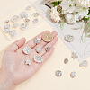 24Pcs 6 Style 1-Hole Alloy & Brass Rhinestone Shank Buttons FIND-WR0011-04-3