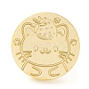 Golden Tone Round Wax Seal Brass Stamp Heads AJEW-Z034-01G-12-2