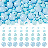 100Pcs 5 Styles Opaque Acrylic Beads MACR-TADJ0001-12E-2