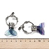 Natural Colorful Fluorite Whale Tail Big Pendants G-Q163-03AS-02-3