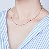 SHEGRACE 925 Sterling Silver Bar Link Chain Necklace for Women JN716B-4
