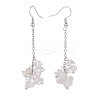 Natural Quartz Crystal Chips Beaded Jewelry Set SJEW-JS01231-05-6