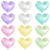 12Pcs 6 Colors Glass Rhinestone Cabochons RGLA-FS0001-19-1