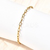 304 Stainless Steel Paperclip Chain Bracelets for Women Men BJEW-A050-03G-3