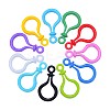120Pcs 12 Colors Opaque Solid Color Bulb Shaped Plastic Push Gate Snap Keychain Clasp Findings KY-CJ0001-25-1