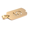 Ion Plating(IP) 304 Stainless Steel Pendants STAS-O127-D05-3