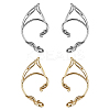 4Pcs 4 Styles Elves Alloy Cuff Earrings EJEW-GO0002-31-1