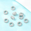 Brass Micro Pave Cubic Zirconia European Beads ZIRC-D026-07P-5