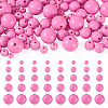 100Pcs 5 Styles Opaque Acrylic Beads MACR-TADJ0001-12F-2