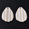 Stripe Resin & Wood Pendants X-RESI-N025-015A-B01-2